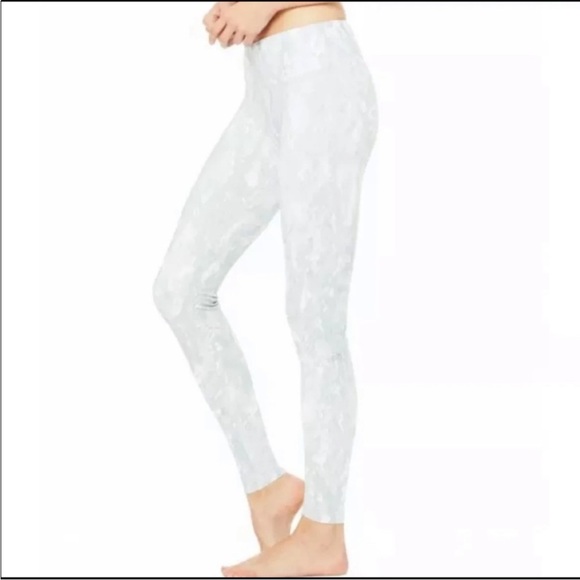ALO YOGA Vapor Python Airbrush Legging Performance Gray White Sz S NEW - Picture 3 of 13